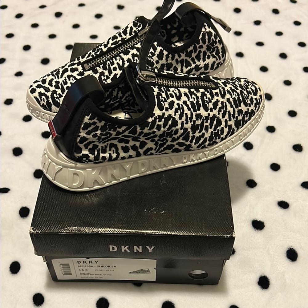 DKNY Black and White Sneakers